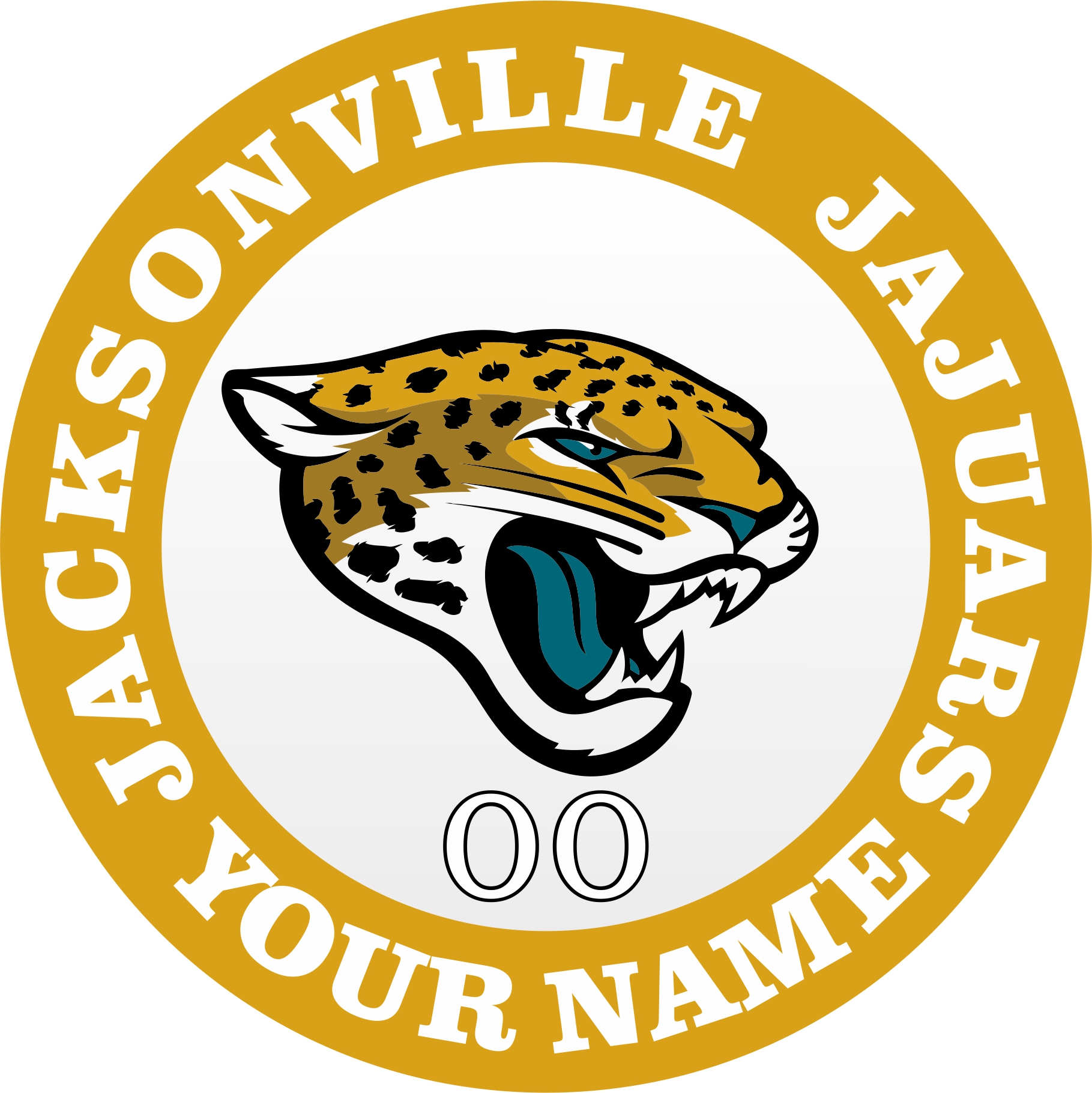 Jacksonville Jaguars Customized Logo iron on paper